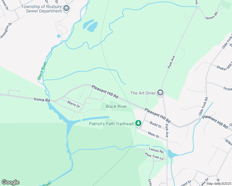map of restaurants, bars, coffee shops, grocery stores, and more near 45 Pleasant Hill Road in Randolph