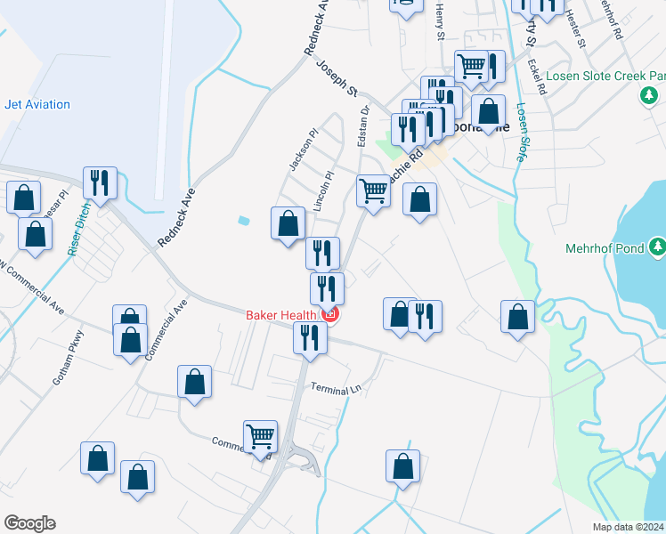 map of restaurants, bars, coffee shops, grocery stores, and more near 4 Edstan Dr in Moonachie