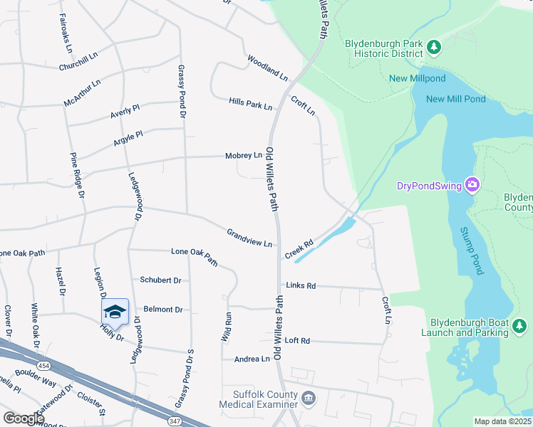 map of restaurants, bars, coffee shops, grocery stores, and more near 234 Old Willets Path in Smithtown