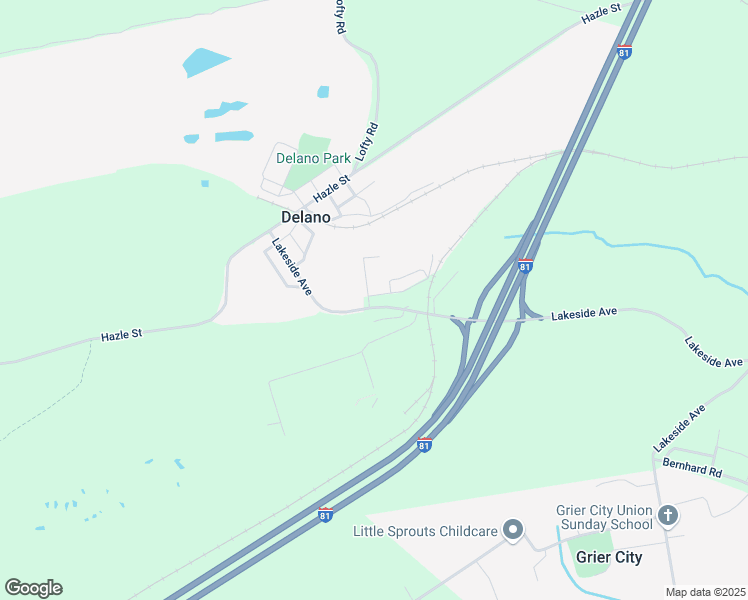map of restaurants, bars, coffee shops, grocery stores, and more near 46 Walnut Street in Delano
