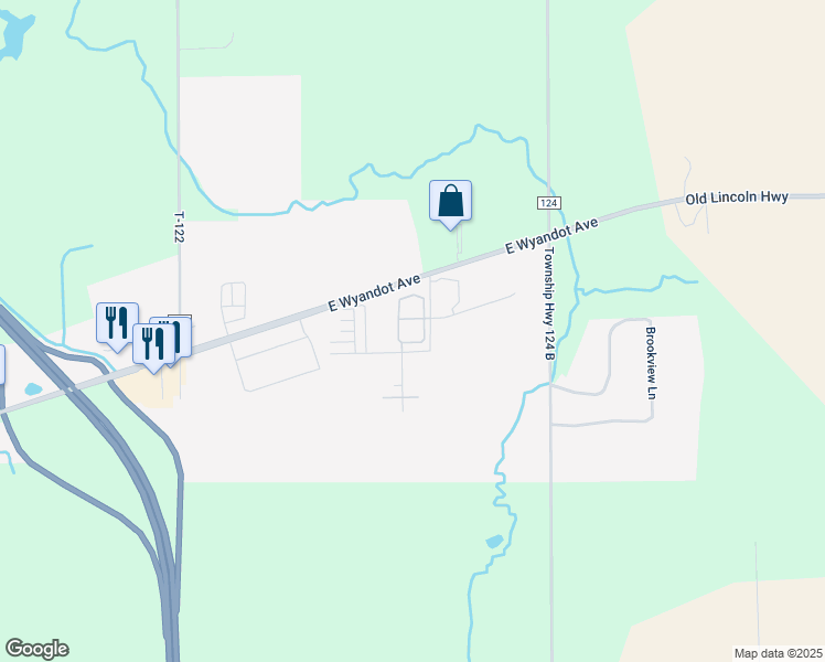 map of restaurants, bars, coffee shops, grocery stores, and more near 202 Westbrook Boulevard in Upper Sandusky