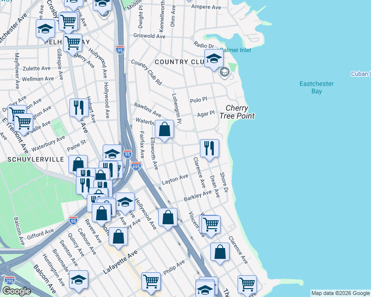 map of restaurants, bars, coffee shops, grocery stores, and more near 1209 Stadium Avenue in Bronx