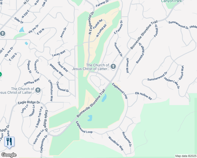 map of restaurants, bars, coffee shops, grocery stores, and more near 244 Eagle Way in North Salt Lake