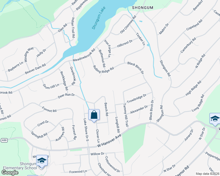 map of restaurants, bars, coffee shops, grocery stores, and more near 19 Longhill Road in Randolph