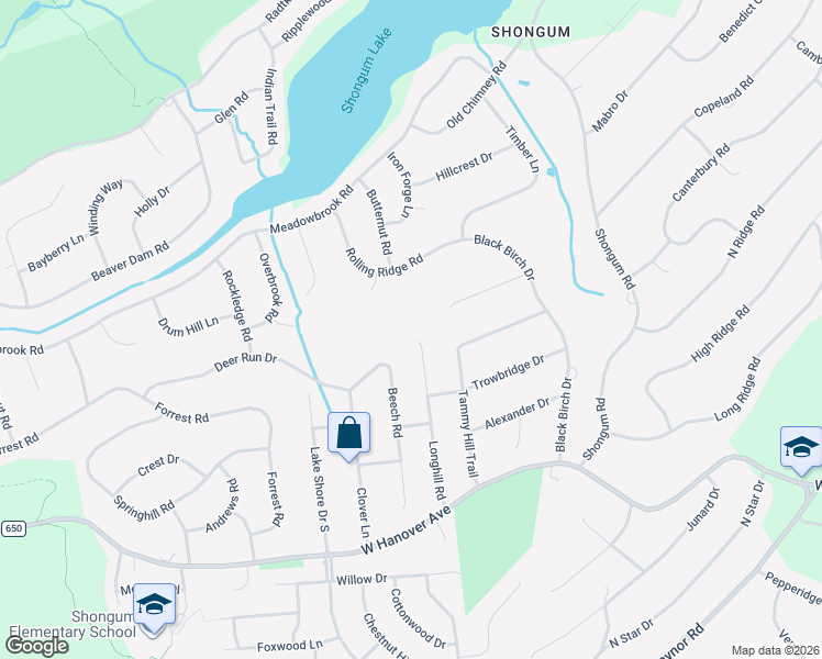 map of restaurants, bars, coffee shops, grocery stores, and more near 19 Longhill Road in Randolph