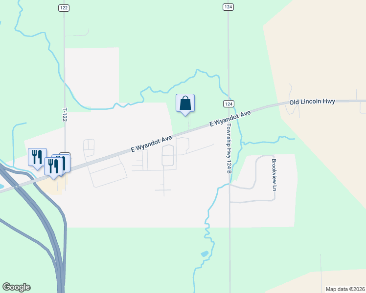 map of restaurants, bars, coffee shops, grocery stores, and more near 101 Westbrook Boulevard in Upper Sandusky