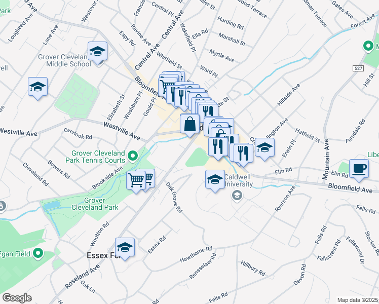 map of restaurants, bars, coffee shops, grocery stores, and more near 1 Provost Square in Caldwell