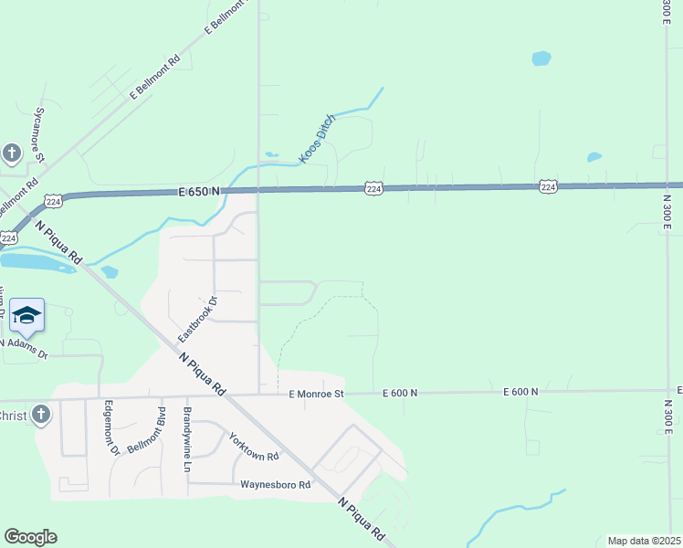 map of restaurants, bars, coffee shops, grocery stores, and more near 1145 Eastridge Drive in Decatur