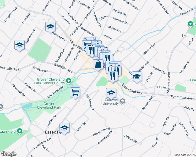 map of restaurants, bars, coffee shops, grocery stores, and more near 1 Provost Square in Caldwell