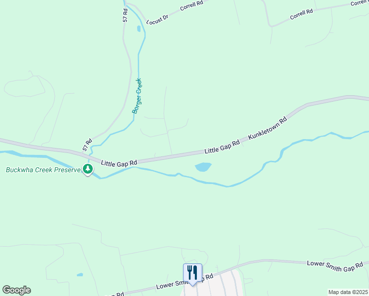 map of restaurants, bars, coffee shops, grocery stores, and more near 5500-6106 Little Gap Rd in Carbon