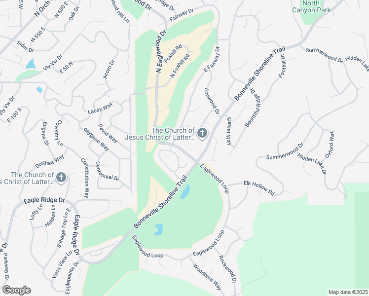 map of restaurants, bars, coffee shops, grocery stores, and more near 1031 East Eaglewood Drive in North Salt Lake