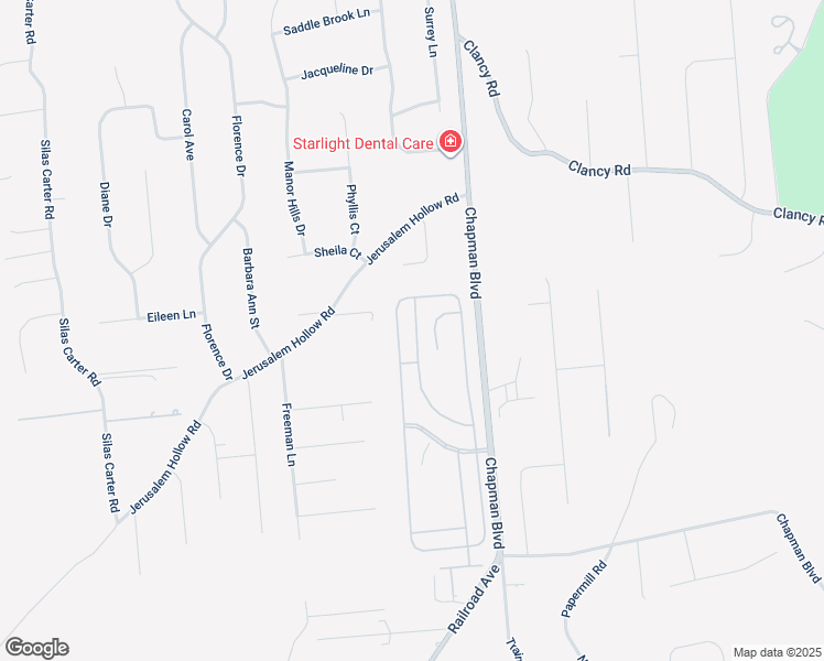 map of restaurants, bars, coffee shops, grocery stores, and more near 75 Dogwood Lane in Manorville