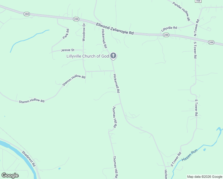 map of restaurants, bars, coffee shops, grocery stores, and more near 371 Hickernell Road in Fombell