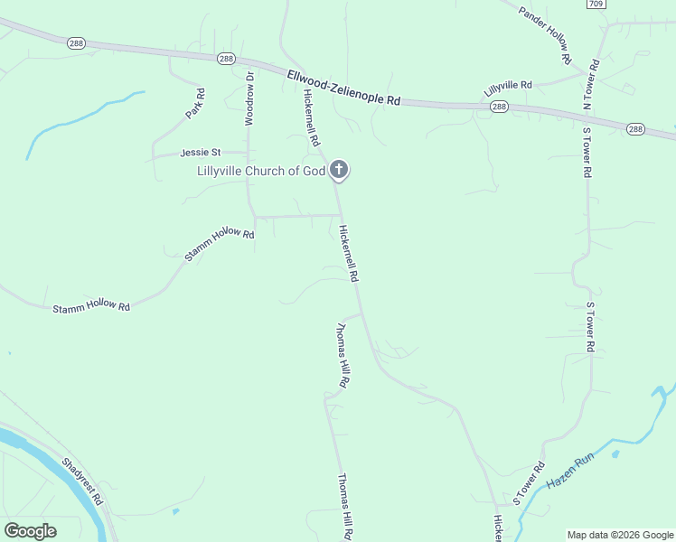 map of restaurants, bars, coffee shops, grocery stores, and more near 371 Hickernell Road in Fombell