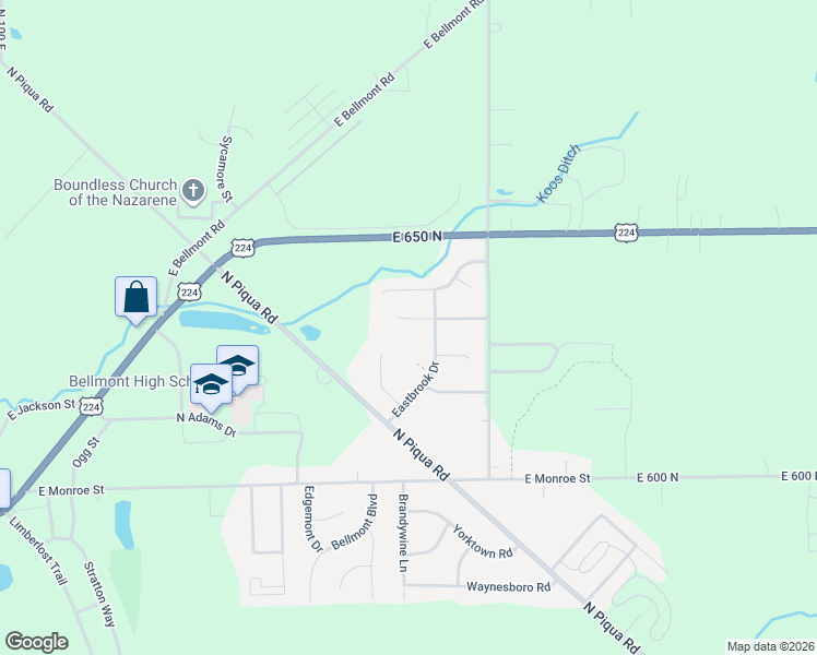 map of restaurants, bars, coffee shops, grocery stores, and more near 216 Northbrook Court in Decatur