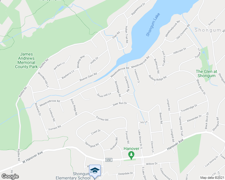 map of restaurants, bars, coffee shops, grocery stores, and more near 3 Drum Hill Lane in Randolph