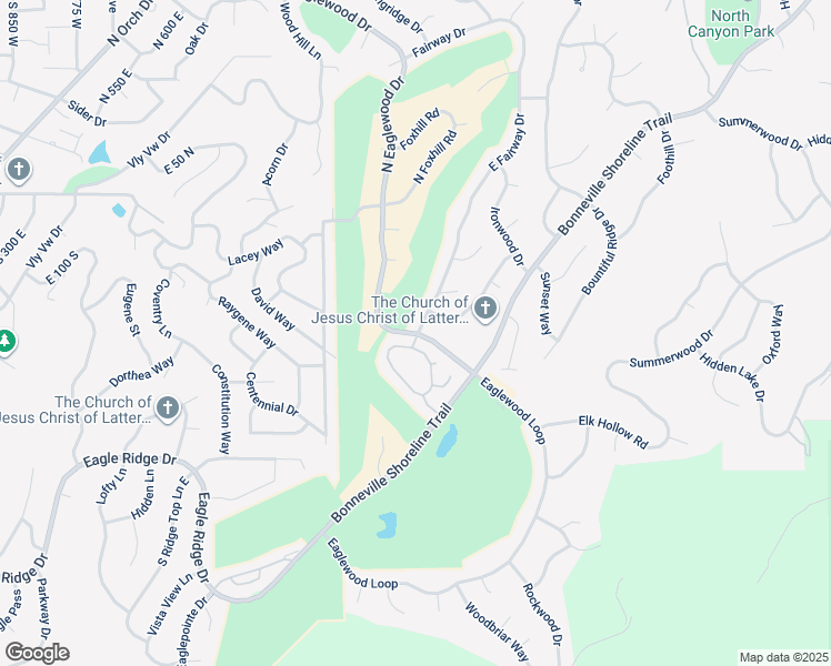 map of restaurants, bars, coffee shops, grocery stores, and more near 967 South Eaglewood Drive in North Salt Lake