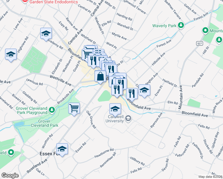 map of restaurants, bars, coffee shops, grocery stores, and more near 6 Provost Square in Caldwell