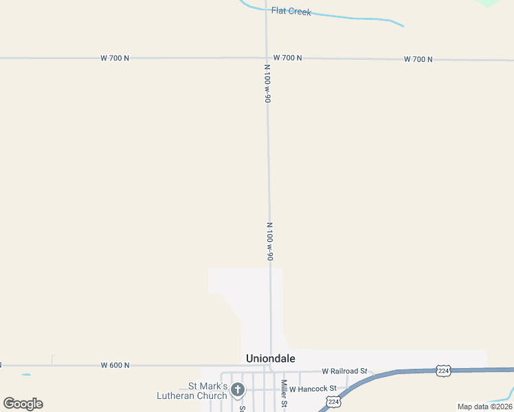 map of restaurants, bars, coffee shops, grocery stores, and more near 6496 North 100 West in Uniondale