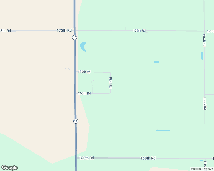 map of restaurants, bars, coffee shops, grocery stores, and more near 16890 Biehl Road in Kearney