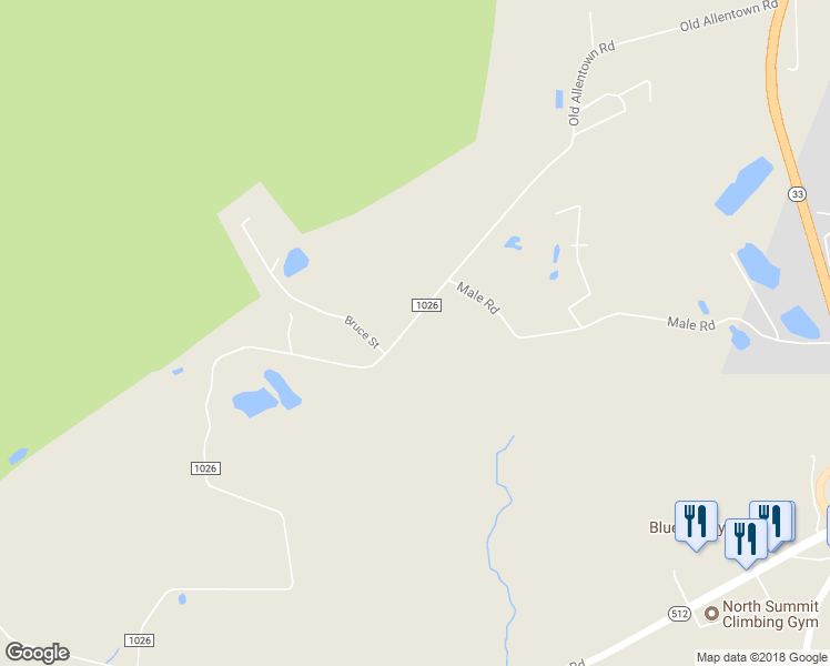 map of restaurants, bars, coffee shops, grocery stores, and more near 386 Old Allentown Road in Wind Gap