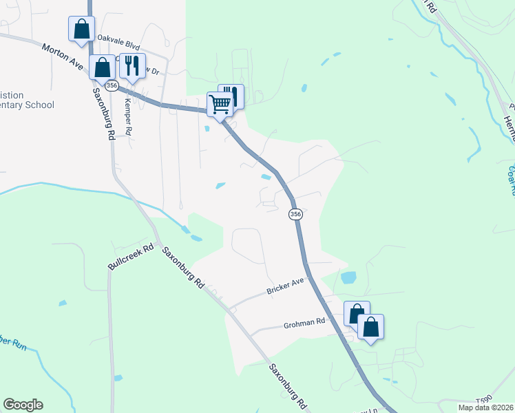 map of restaurants, bars, coffee shops, grocery stores, and more near 180 Freeport Road in Butler