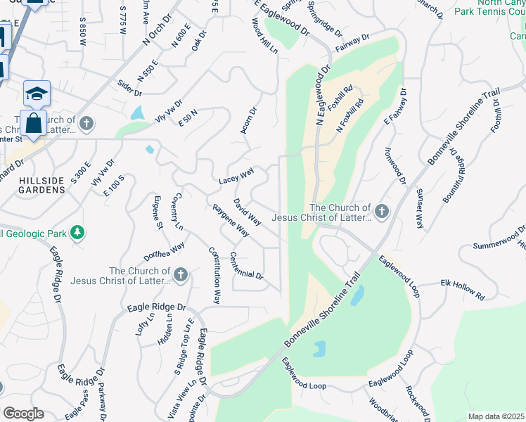 map of restaurants, bars, coffee shops, grocery stores, and more near 767 Lacey Way in North Salt Lake