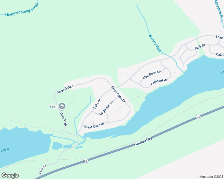 map of restaurants, bars, coffee shops, grocery stores, and more near Lake Drive in Nesquehoning