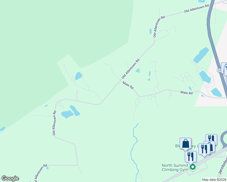map of restaurants, bars, coffee shops, grocery stores, and more near 386 Old Allentown Road in Wind Gap