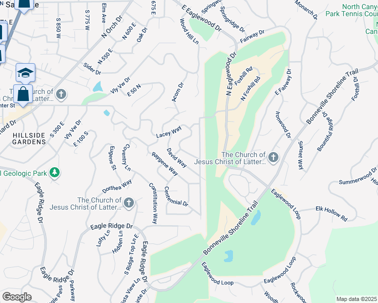 map of restaurants, bars, coffee shops, grocery stores, and more near 767 Lacey Way in North Salt Lake