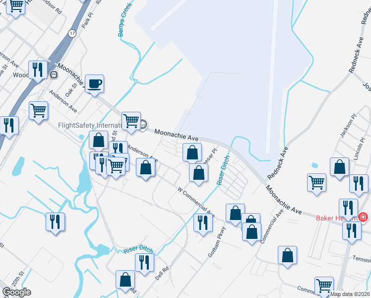 map of restaurants, bars, coffee shops, grocery stores, and more near 30 Helen Drive in Moonachie