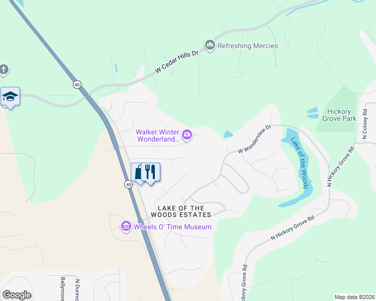 map of restaurants, bars, coffee shops, grocery stores, and more near 1508 W Grandridge Dr in Dunlap