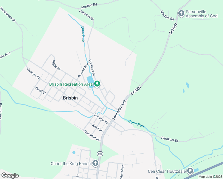 map of restaurants, bars, coffee shops, grocery stores, and more near 7 Mary Street in Houtzdale