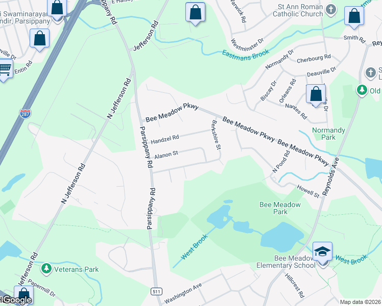 map of restaurants, bars, coffee shops, grocery stores, and more near 20 Alanon Street in Hanover