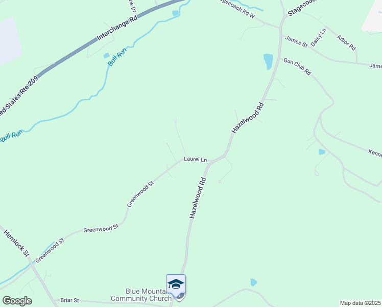 map of restaurants, bars, coffee shops, grocery stores, and more near 1675 Laurel Lane in Palmerton