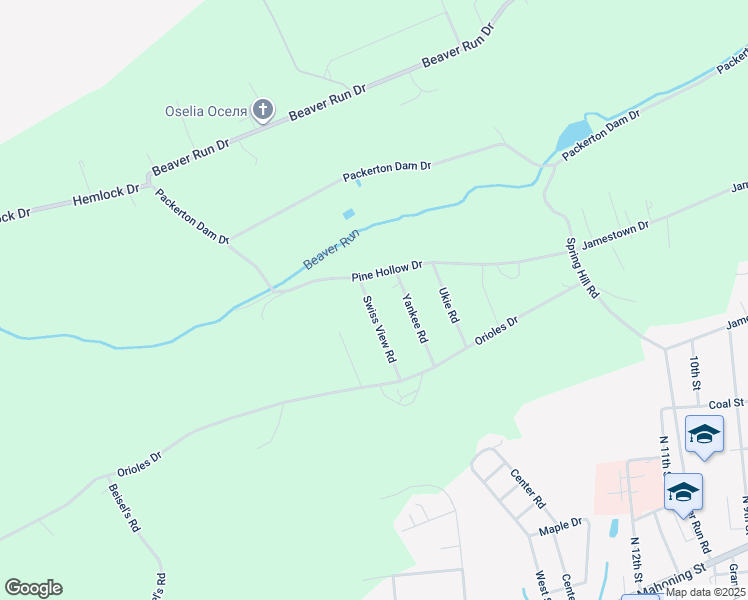 map of restaurants, bars, coffee shops, grocery stores, and more near 194 Swiss View Road in Lehighton