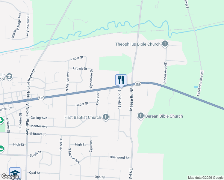 map of restaurants, bars, coffee shops, grocery stores, and more near 136 Beau Chemin Avenue in Louisville