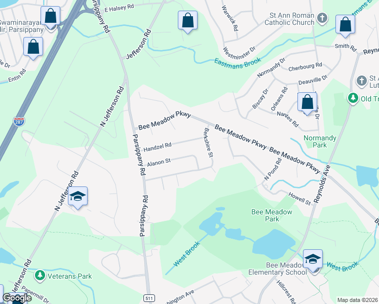 map of restaurants, bars, coffee shops, grocery stores, and more near 20 Alanon Street in Hanover