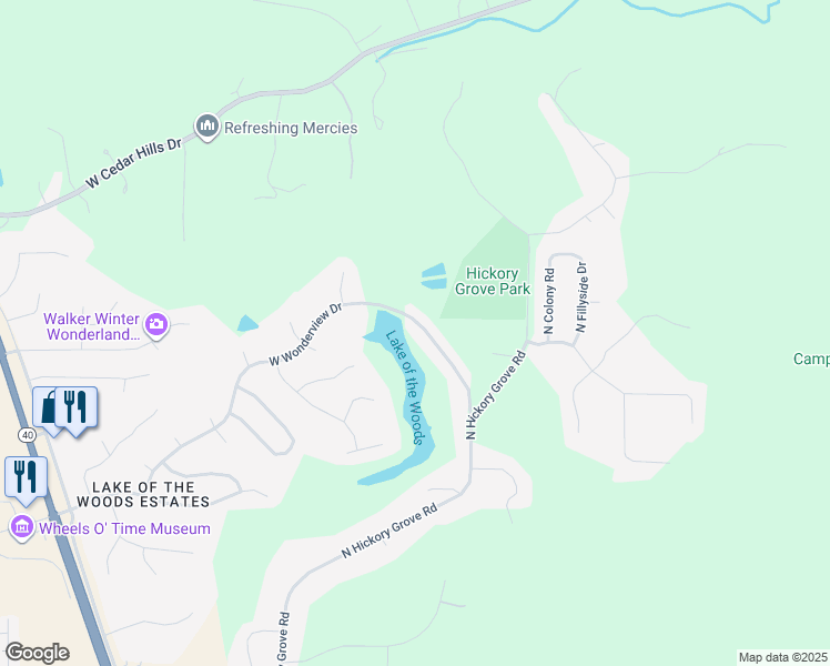 map of restaurants, bars, coffee shops, grocery stores, and more near 810 West Wonderview Drive in Dunlap