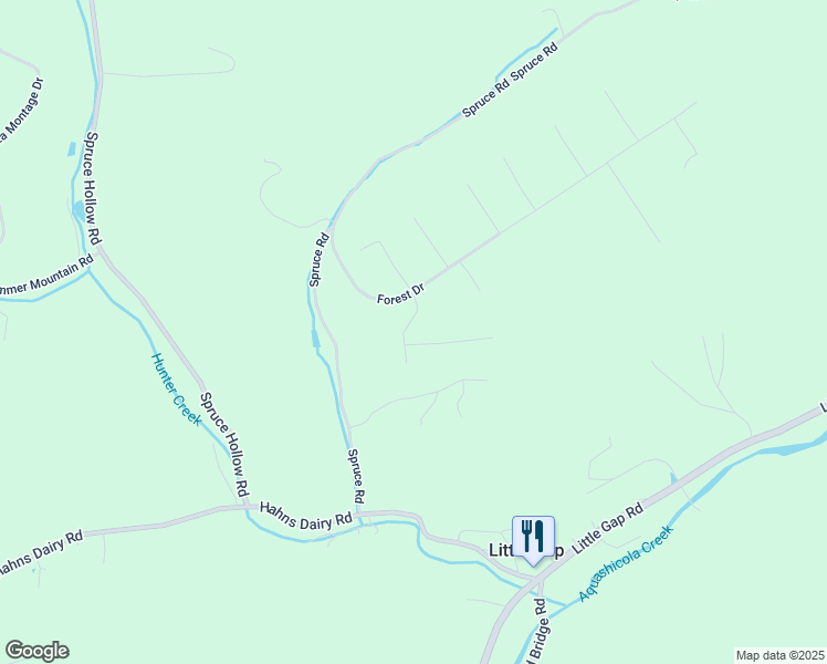 map of restaurants, bars, coffee shops, grocery stores, and more near 20 Woods Road in Palmerton