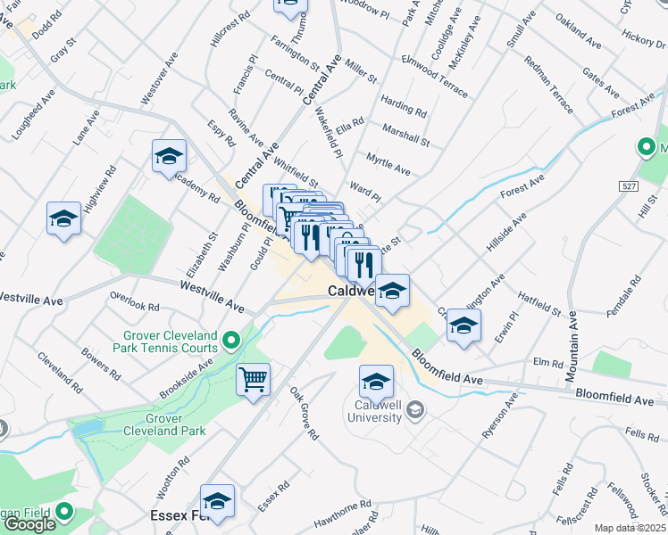 map of restaurants, bars, coffee shops, grocery stores, and more near 10 Smull Avenue in Caldwell