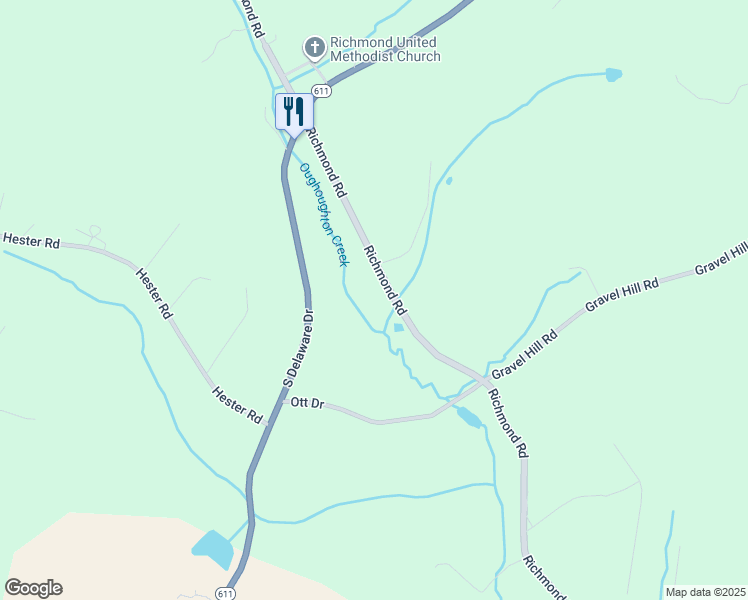 map of restaurants, bars, coffee shops, grocery stores, and more near 10546 Richmond Road in Bangor