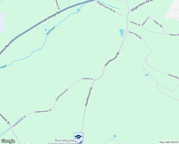 map of restaurants, bars, coffee shops, grocery stores, and more near 1675 Laurel Lane in Palmerton