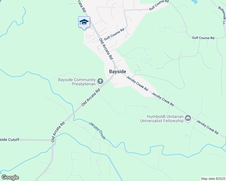 map of restaurants, bars, coffee shops, grocery stores, and more near 1982 Old Arcata Rd in Bayside