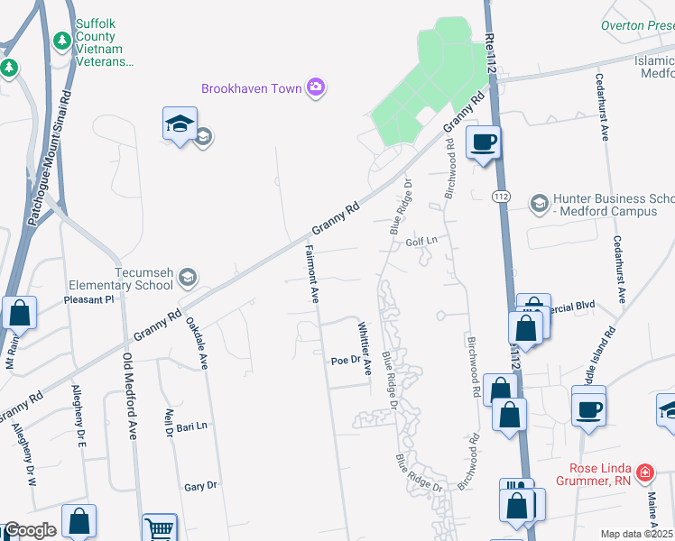 map of restaurants, bars, coffee shops, grocery stores, and more near 3 Lyndsie Court in Medford