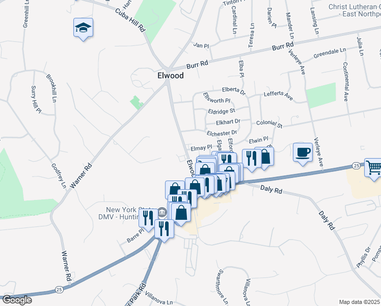 615 Elwood Road, East Northport NY Walk Score
