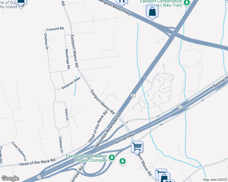 map of restaurants, bars, coffee shops, grocery stores, and more near 147 Eastport Manor Road in Eastport