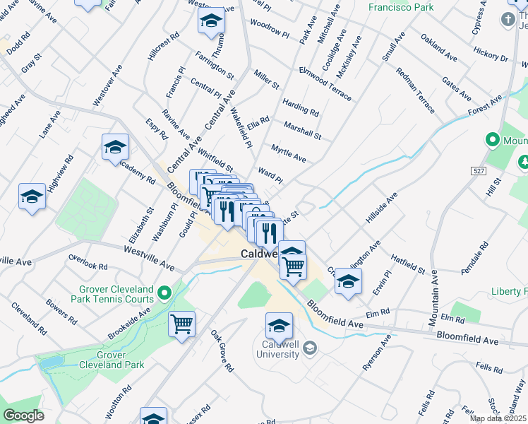 map of restaurants, bars, coffee shops, grocery stores, and more near 10 Smull Avenue in Caldwell
