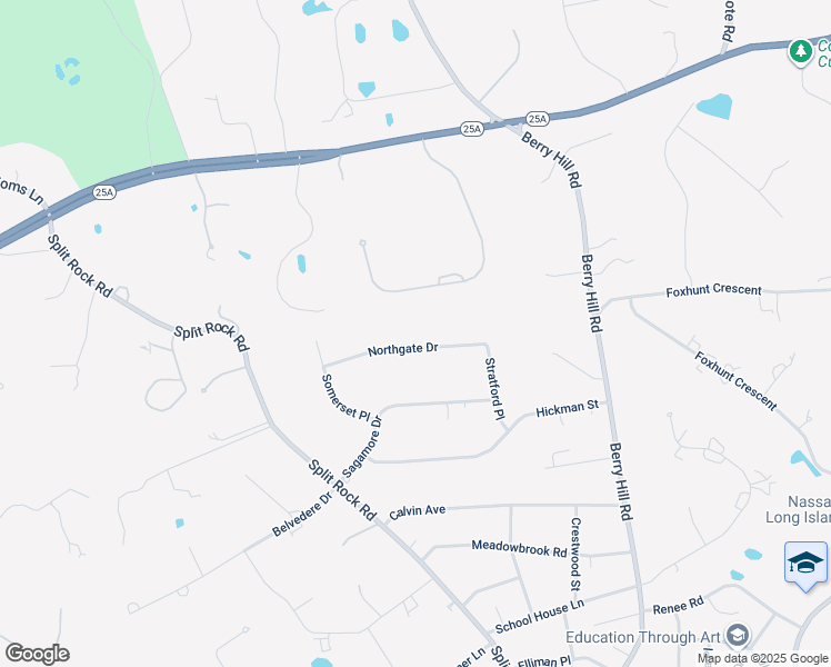 map of restaurants, bars, coffee shops, grocery stores, and more near 65 Northgate Dr in Syosset