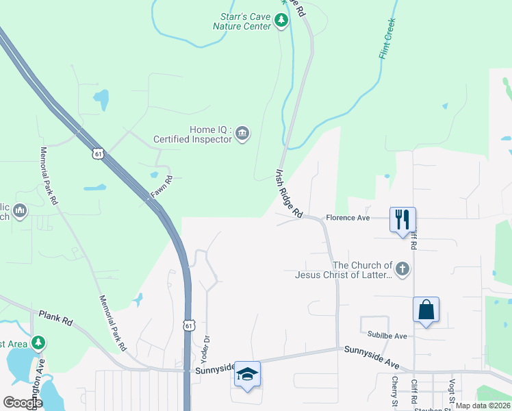 map of restaurants, bars, coffee shops, grocery stores, and more near 3000 Irish Ridge Road in Burlington